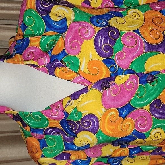 Shopping with Anthony Colorful Swirly Blouse Size Large - Picture 2 of 9
